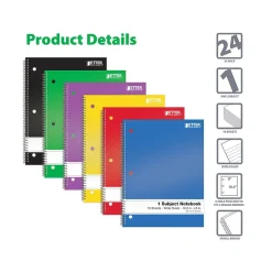 Subject Notebooks|Better Office 1-Subject Notebooks, 8