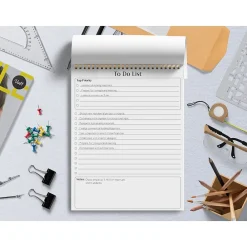 Notepads|Better Office To-Do List Notepad, 8.5" x 11", Ruled, White, 50 Sheets/Pad, 3 Pads/Pack (25823-3PK)