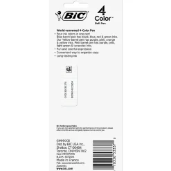 Pens|BIC 4-Color Retractable Ballpoint Pen, Medium Point, Assorted Inks, 3/Pack (MMXP31-AST)
