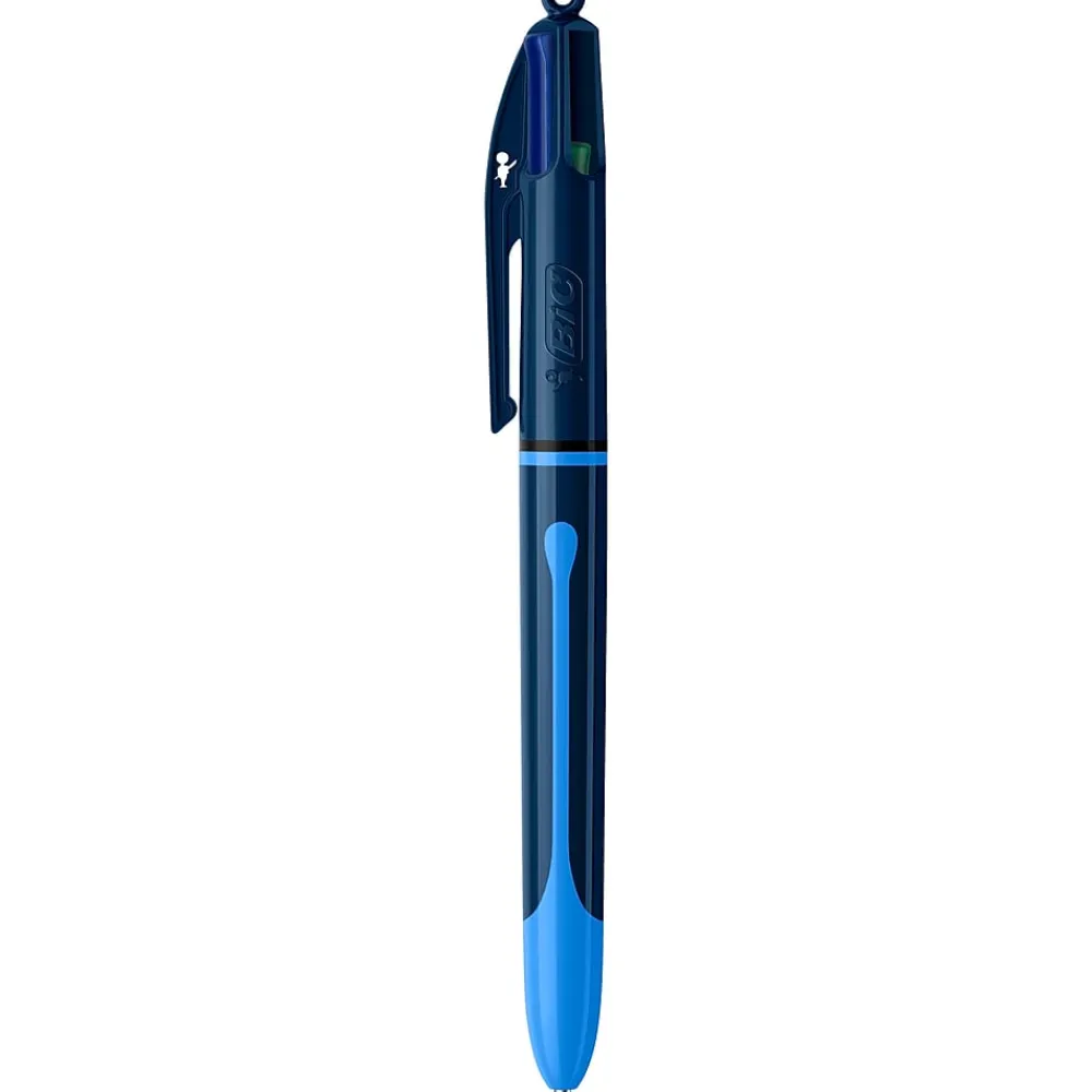 Pens|BIC 4-Color Smooth Retractable Ballpoint Pen, Medium Point, Assorted Ink, 12/Pack (MMS11-AST)
