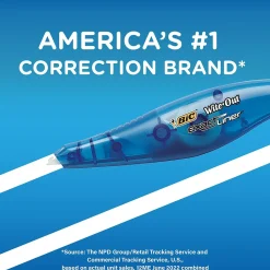 Correction & White-Out|BIC Wite-Out Exact Liner Correction Tape, White, 4/Pack (WOELP418)