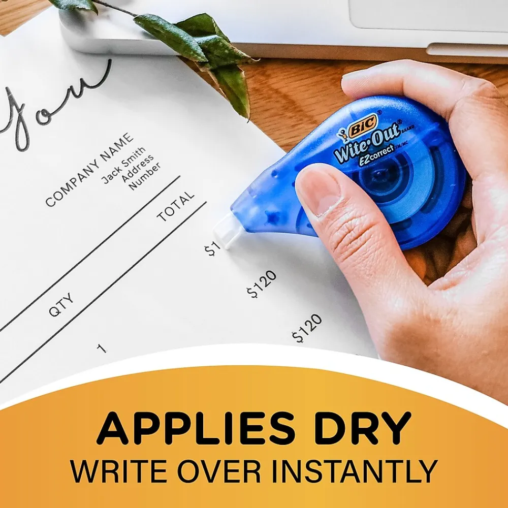 Correction & White-Out|BIC Wite-Out EZ Correct Correction Tape, White (50523/WOTAPP1)