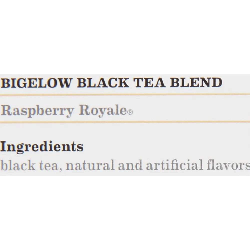 Bigelow Raspberry Royale Black Tea Bags, 28/Box (RCB003401)