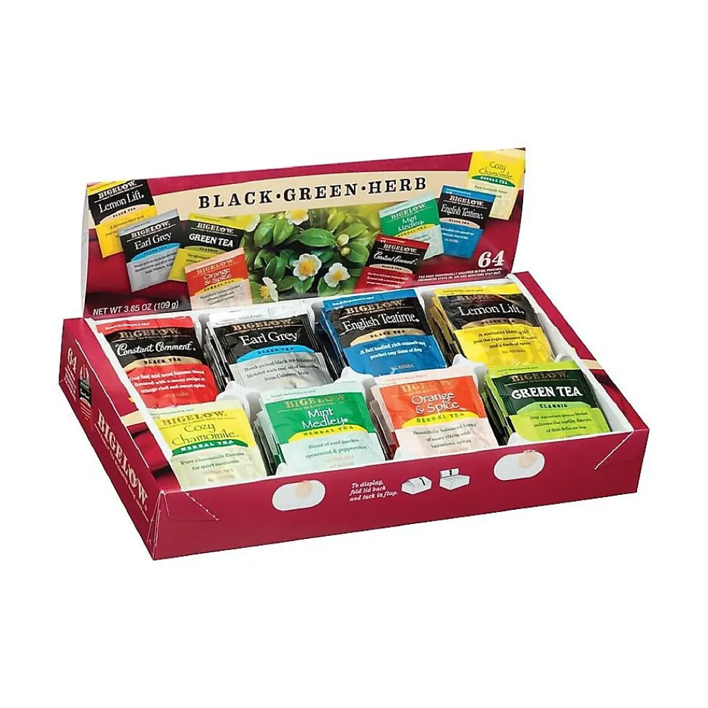 Bigelow Variety Pack Assorted Tea Bags, 64/Box (10568)