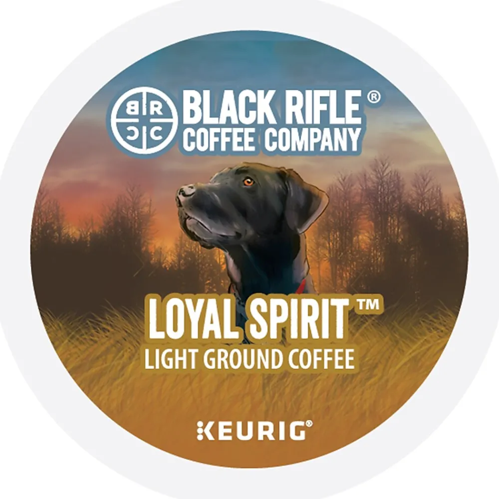 Black Rifle Coffee Company Loyal Spirit Coffee Keurig® K-Cup® Pods, Light Roast, 22/Box (5000384046)