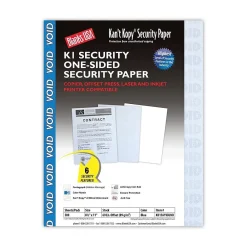 Security & Carbon*Blanks USA Kan't Kopy 8.5" x 11" Security Paper, 60 lbs., Blue, 500 Sheets/Ream (KK15A1VBLNB)