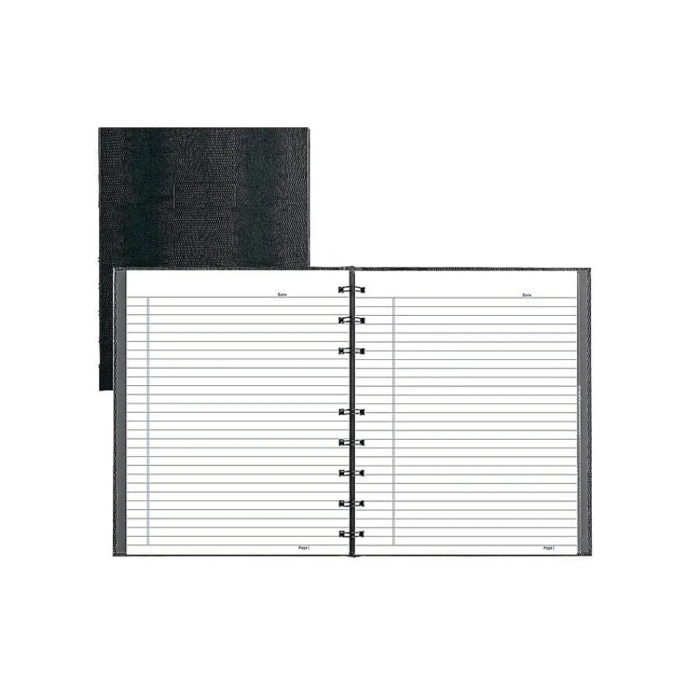Notebooks|Blueline NotePro Pink Ribbon 1-Subject Professional Notebooks, 7.25" x 9.25", College Ruled, 75 Sheets, Black (A7150.BLK)