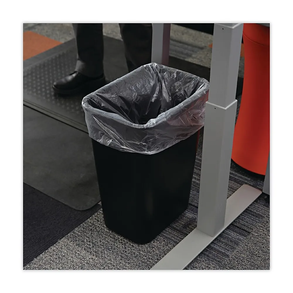 10.25 gal. Plastic Trash Can without Lid, Black (UNS 41QTWB BLA)<Boardwalk Sale