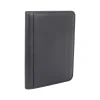 Faux Leather Padfolio with Zipper Closure, Black (WRC1512BS-BLACK)<Bond Street Sale