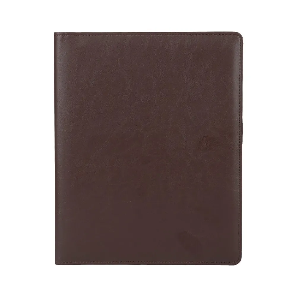 Faux Leather Portfolio Case with Zipper Closure, Brown (WRC1511BS-BROWN)<Bond Street Clearance