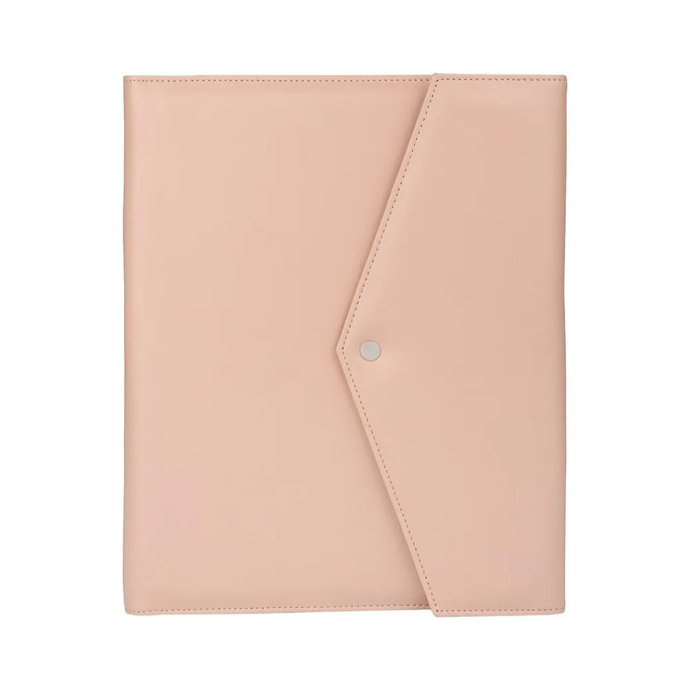 Faux Leather Portfolio Case with Snap Closure, Rose (WRC5195BS-ROSE)<Bond Street Best