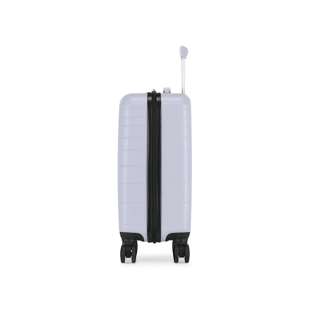 Panoramic 21.5" Hardside Carry-On Suitcase, 8-Wheeled Spinner, TSA Checkpoint Friendly, Silver (HLG7520BS-SILVER)<Bond Street Clearance