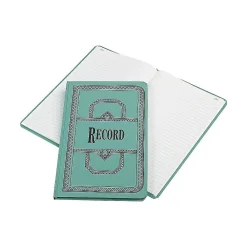 Accounting & Record Journals*Boorum & Pease 66 Series Record Book, 7.63"W x 12.13"H x 0.75"D, Blue, 75 Sheets/Book (66-150-R)