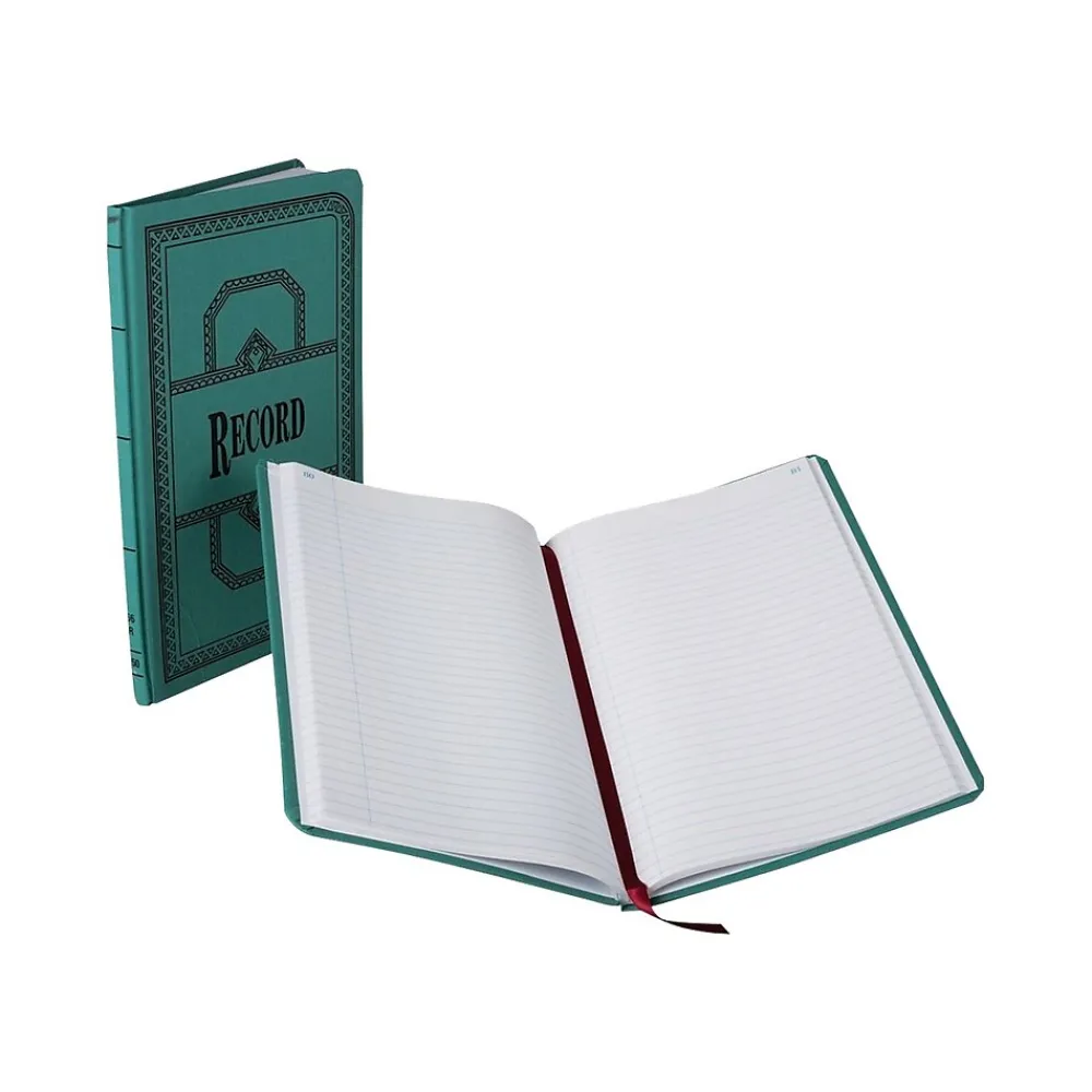 Accounting & Record Journals*Boorum & Pease 66 Series Record Book, 7.63"W x 12.13"H x 0.75"D, Blue, 75 Sheets/Book (66-150-R)