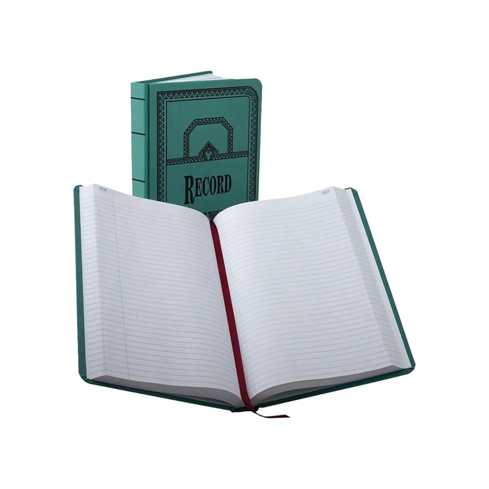 Accounting & Record Journals*Esselte Boorum & Pease 66 Series Record Book, 7.63" x 12.13", Blue, 250 Sheets/Book (66-500-R)