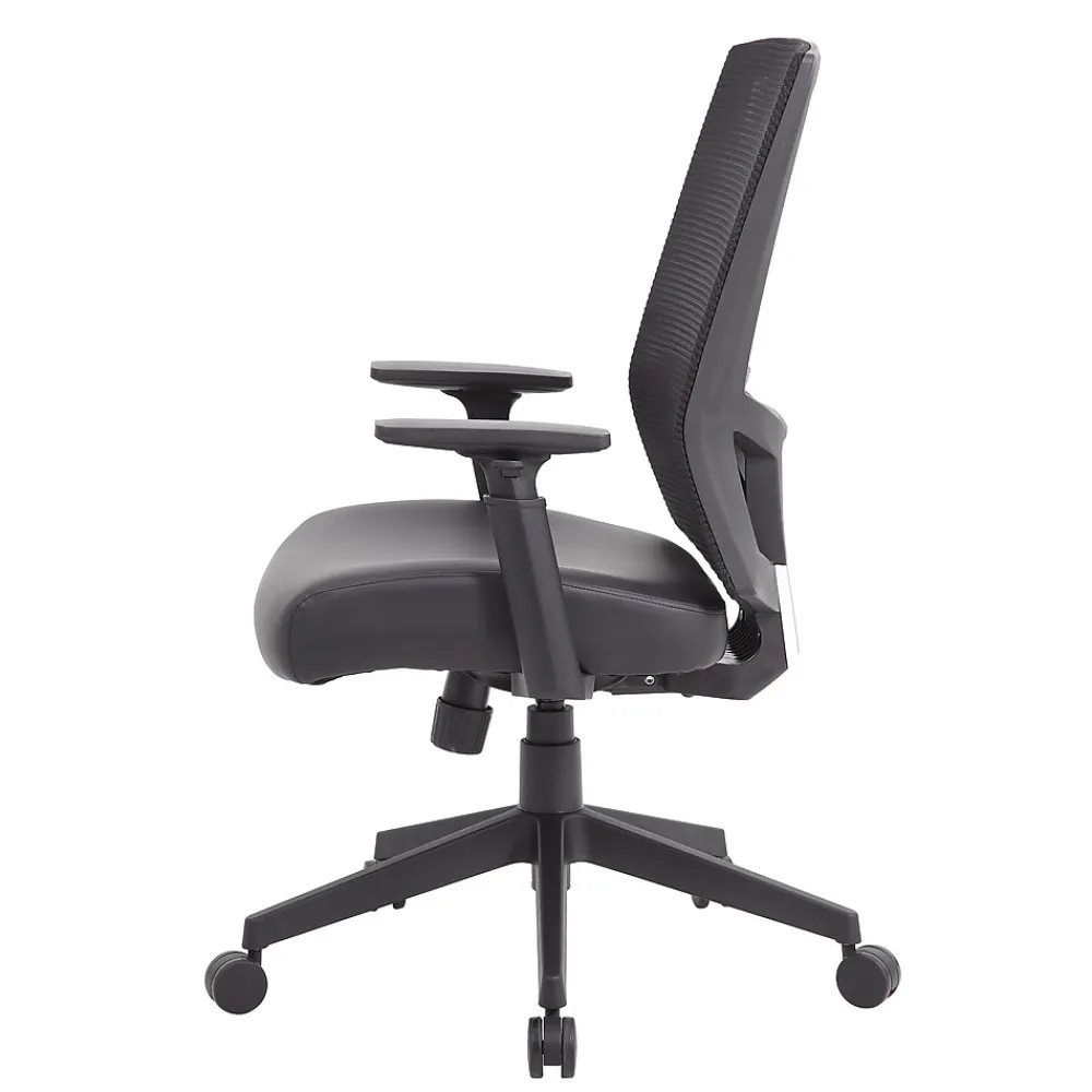Office Chairs*Boss Office Products Mesh/Vinyl Swivel Task Chair, Black (B6044AM-BK)