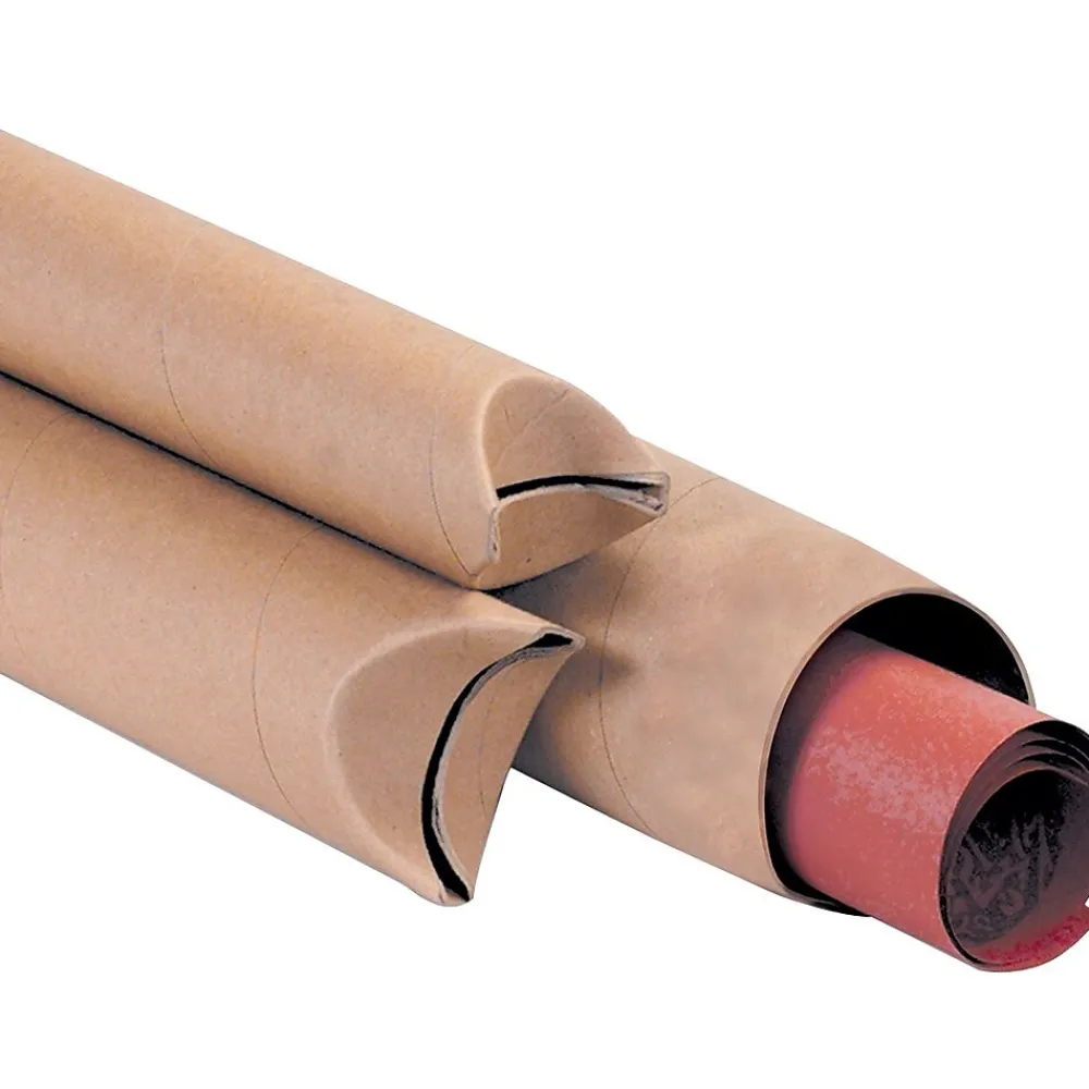 Online Partners Brand Box Partners Kraft Crimped End Mailing Tubes, 2" x 12", 50/Case