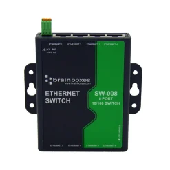 Brainboxes SW-008 8-Port Fast Ethernet Wall Mountable Switch