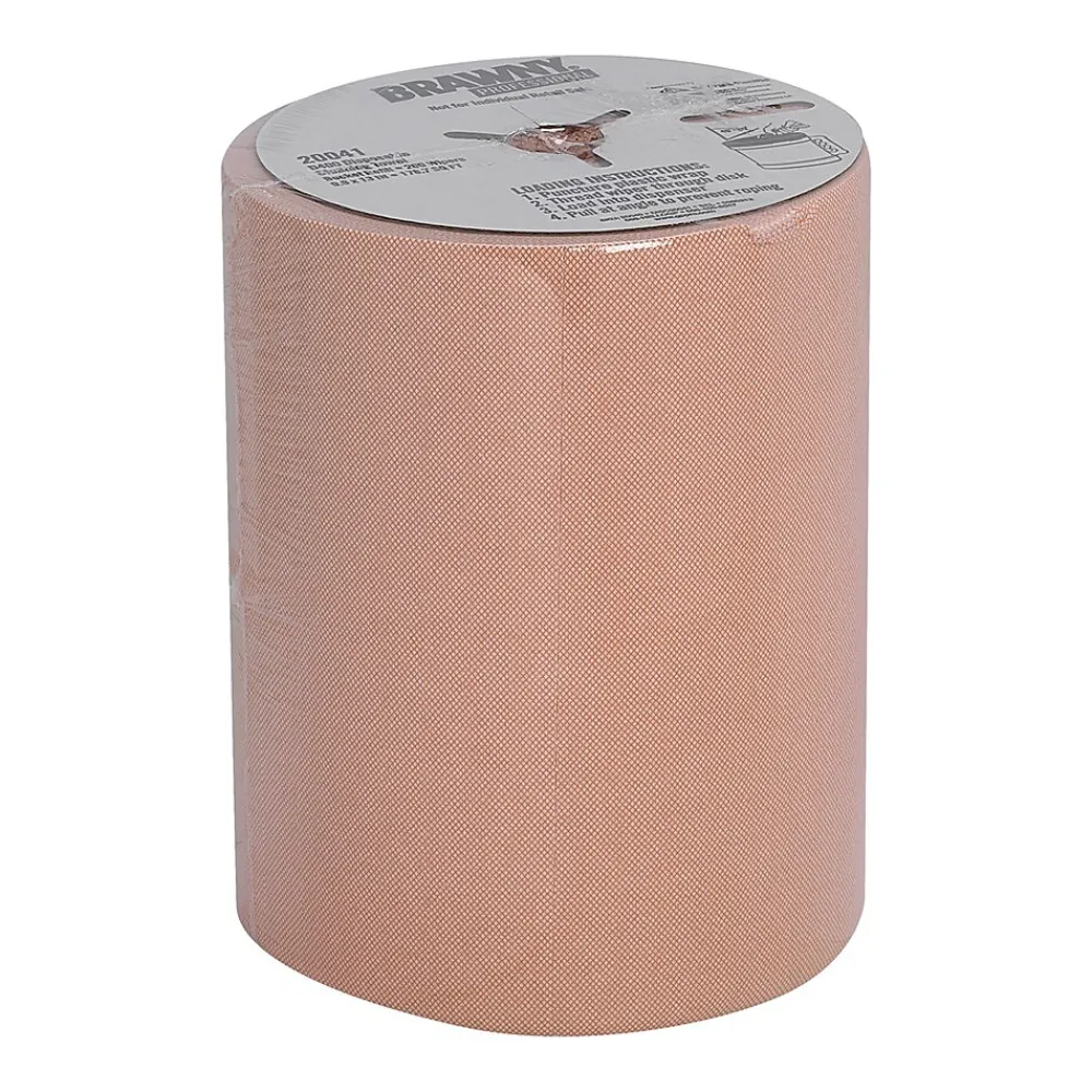 Professional D400 Durable Fibers Cleaning Wipers, 13" x 9.9", Orange, 200 Sheets/Roll, 2/Carton (20041)<Brawny Discount