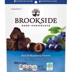 Brookside Acai & Blueberry Flavored Dark Chocolate Pieces, 7 oz., 12/Carton (HEC38971)