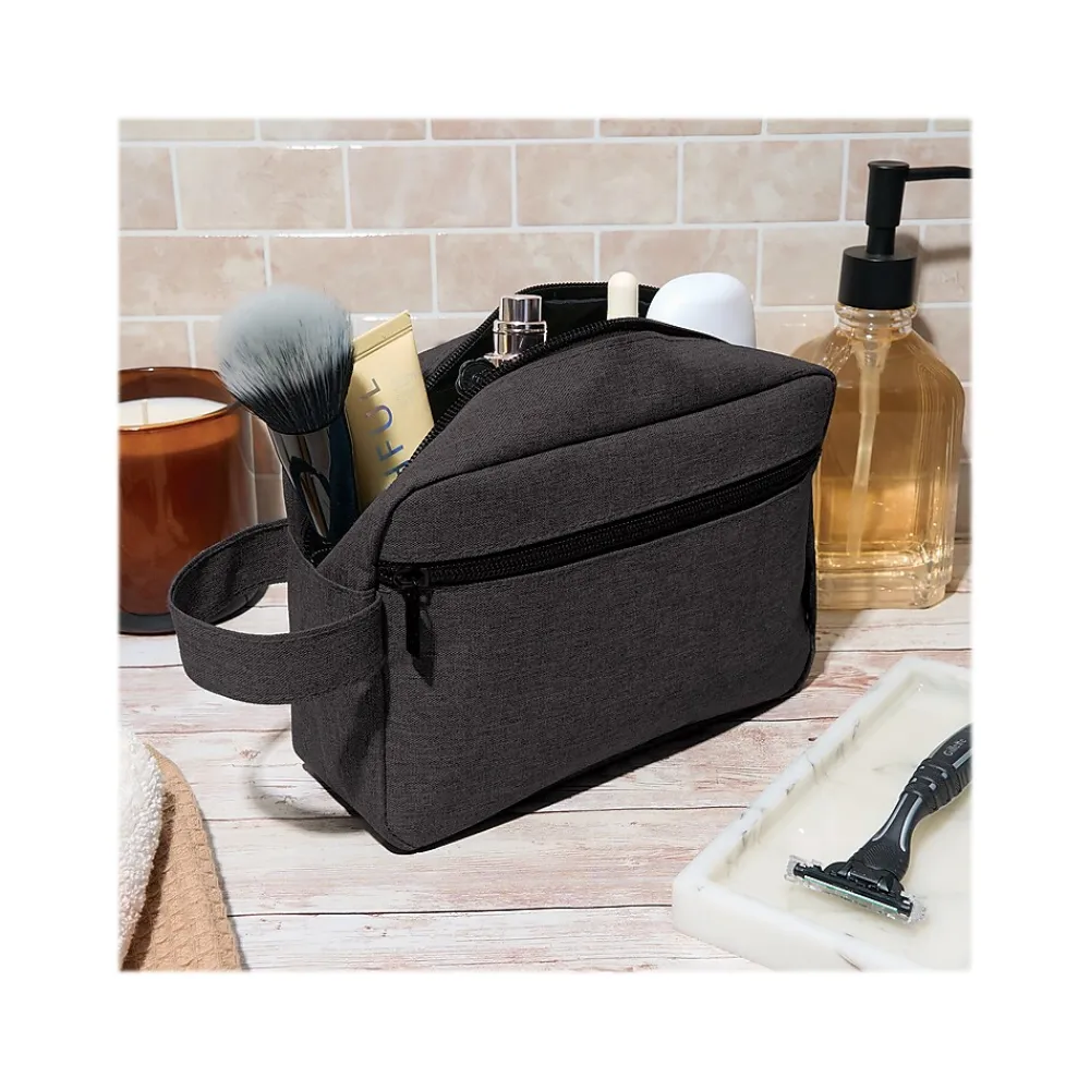 8.27" Fabric Travel Pouch, Black (BNDM0001)<Brookstone