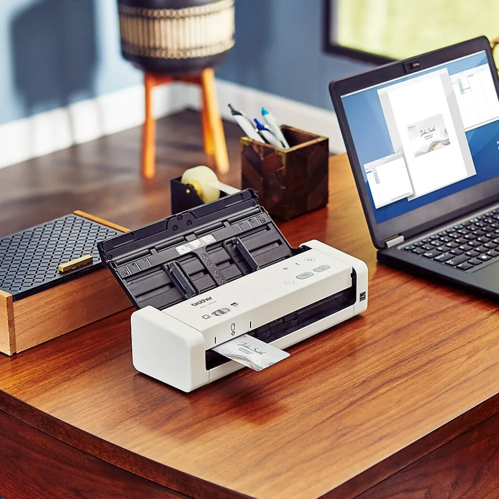 Brother Desktop Scanner for Documents, Wireless, White (ADS1250W)