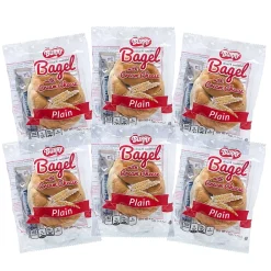Burry Individually Wrapped Plain Bagel w/ Cream Cheese, 4.6 Oz, 6/Box (307-00370)