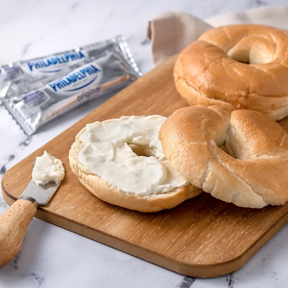 Burry Individually Wrapped Plain Bagel w/ Cream Cheese, 4.6 Oz, 6/Box (307-00370)