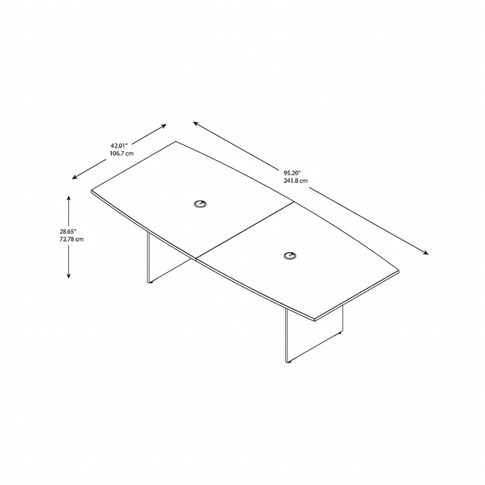 Conference Room Tables*Bush Business Furniture 96" Boat Shaped Conference Table, (99TB9642HCK) Hansen Cherry