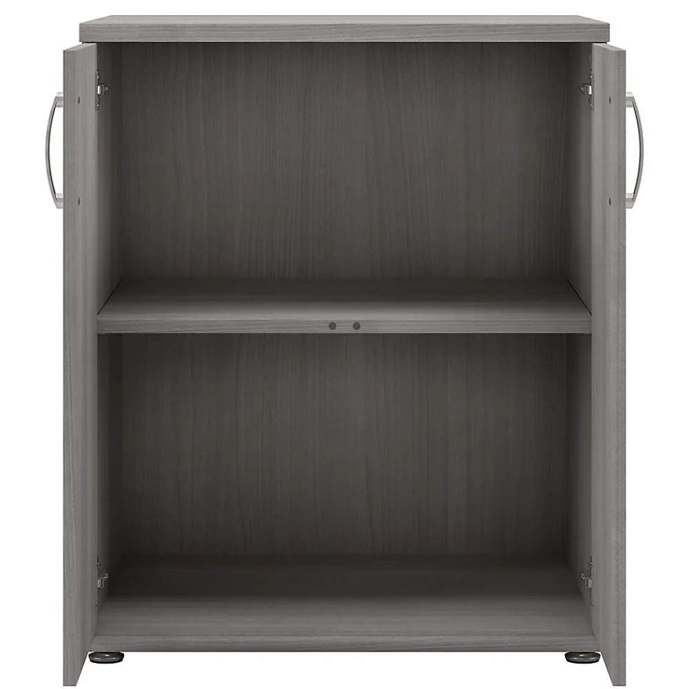 Storage Cabinets*Bush Business Furniture 34" Floor Storage Cabinet with 2 Shelves, Platinum Gray (UNS128PG)