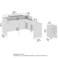 L-Desks*Bush Business Furniture Arrive 72