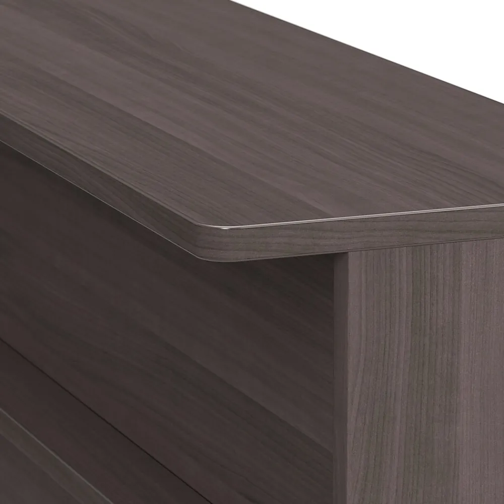 L-Desks*Bush Business Furniture Arrive 60"W L Shaped Reception Desk with Shelf, (ARV003SG) Storm Gray
