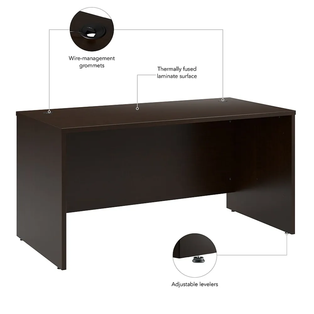 Computer Desks*Bush Business Furniture Arrive 60"W Office Desk, (ARD260MR-Z) Mocha Cherry