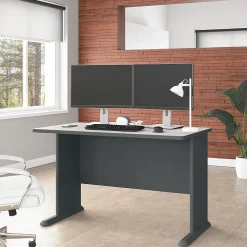 Office Desks*Bush Business Furniture Cubix 48"W Desk, (WC8448A) Slate/White Spectrum