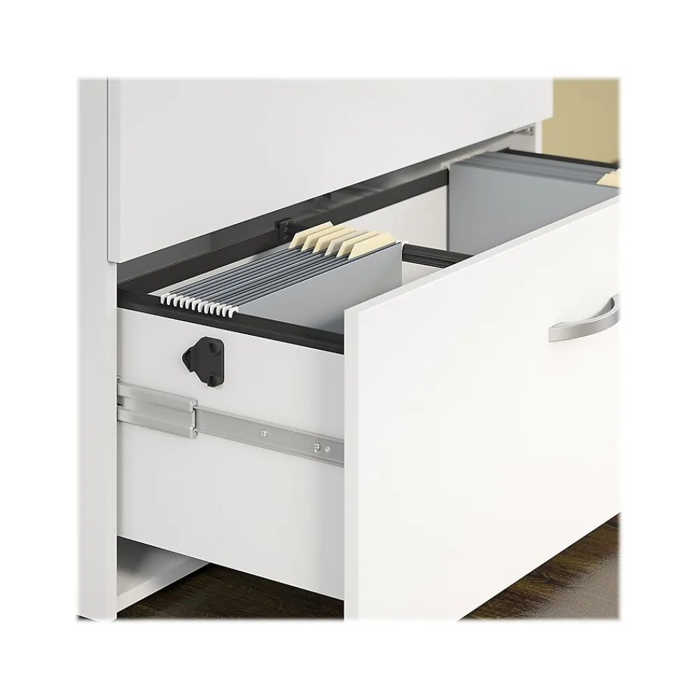 File Cabinets*Bush Business Furniture Easy Office 2-Drawer Lateral File Cabinet, Locking, Letter/Legal, Pure White, 36" (EO109WHSU)
