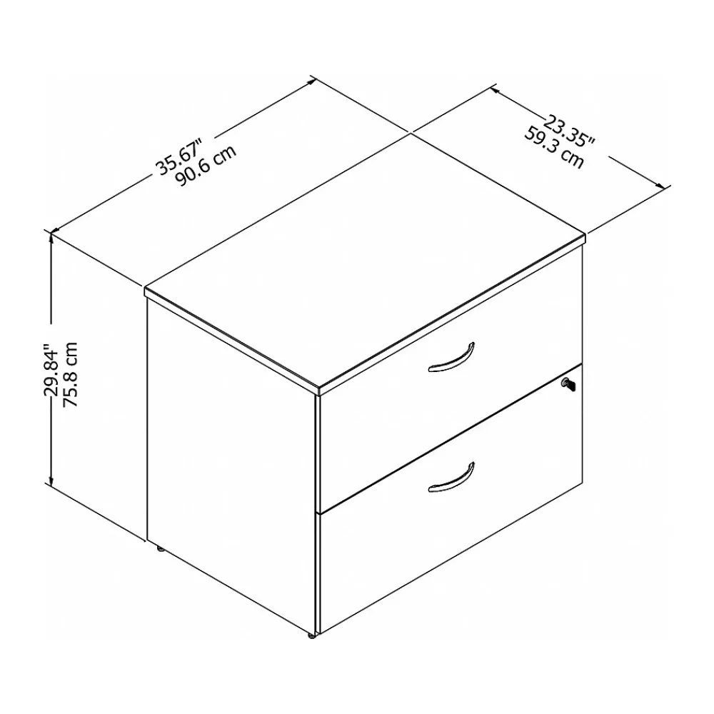 File Cabinets*Bush Business Furniture Easy Office 2-Drawer Lateral File Cabinet, Locking, Letter/Legal, Pure White, 36" (EO109WHSU)