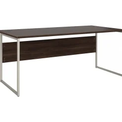Office Desks*Bush Business Furniture Hybrid 72"W Computer Table Desk with Metal Legs, (HYD172BW) Black Walnut