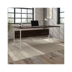 Office Desks*Bush Business Furniture Hybrid 72"W Computer Table Desk with Metal Legs, (HYD172BW) Black Walnut