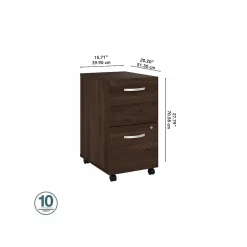 File Cabinets*Bush Business Furniture Hybrid 2-Drawer Mobile Vertical File Cabinet, Letter/Legal Size, Lockable, (HYF116BWSU-Z) Black Walnut