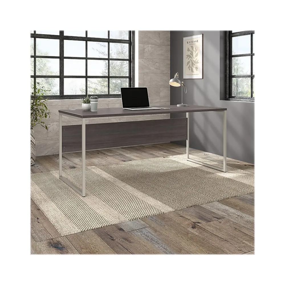 Computer Desks*Bush Business Furniture Hybrid 72"W Computer Table Desk with Metal Legs, (HYD373SG) Storm Gray