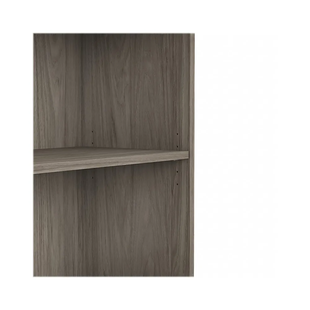 Bookcases*Bush Business Furniture Hybrid 71"H 4-Shelf Etagere Bookcase with Adjustable Shelf, (HYB023MH) Modern Hickory