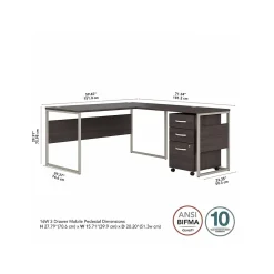 L-Desks*Bush Business Furniture Hybrid 60