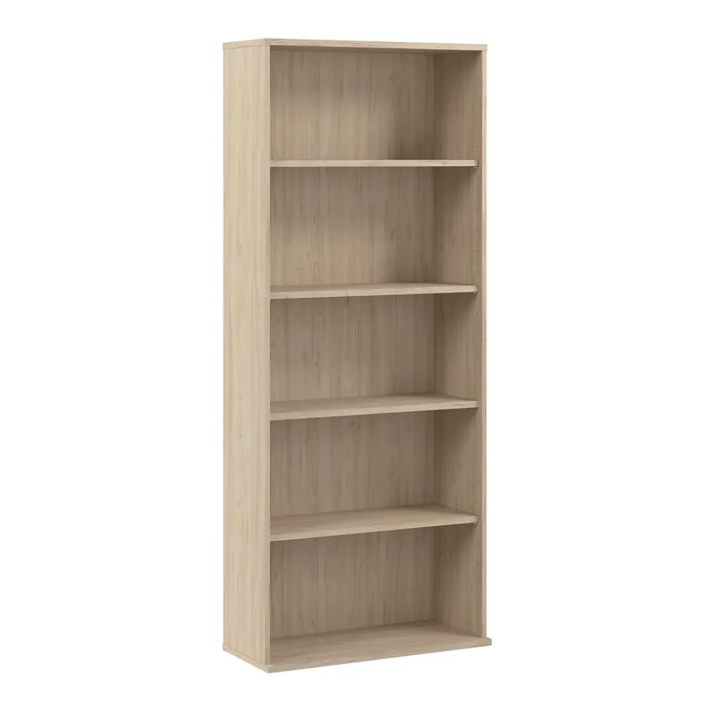 Bookcases*Bush Business Furniture Hustle Tall 5 Shelf Bookcase, Natural Elm (HUB230NE)