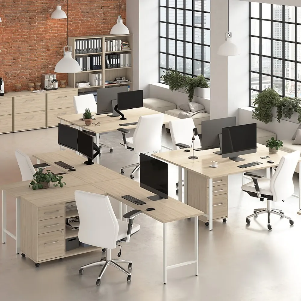 File Cabinets*Bush Business Furniture Hustle Office Storage Cabinet with Wheels, Natural Elm (HUF140NE)