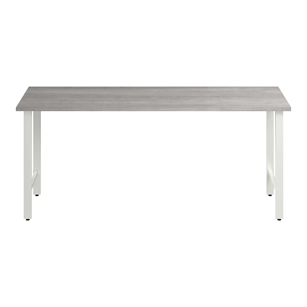Office Desks*Bush Business Furniture Hustle 72"W Computer Desk with Metal Legs, Platinum Gray (HUD172PG)