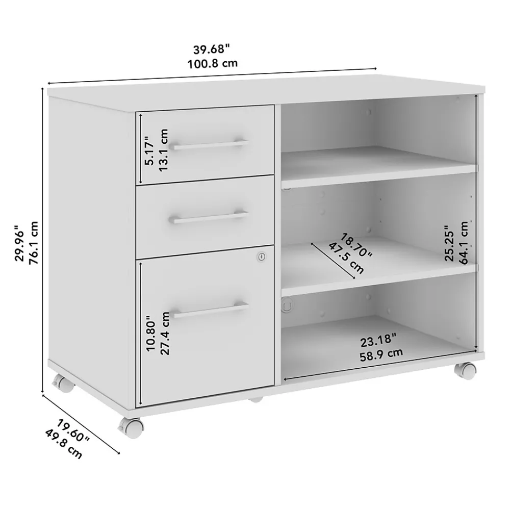 File Cabinets*Bush Business Furniture Hustle Office Storage Cabinet with Wheels, White (HUF140WH)