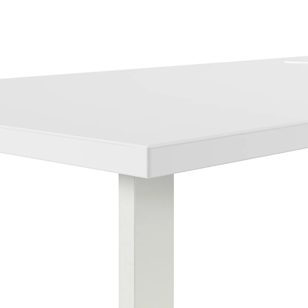 L-Desks*Bush Business Furniture Hustle 60"W L Shaped Computer Desk with Metal Legs, White (HUS003WH)