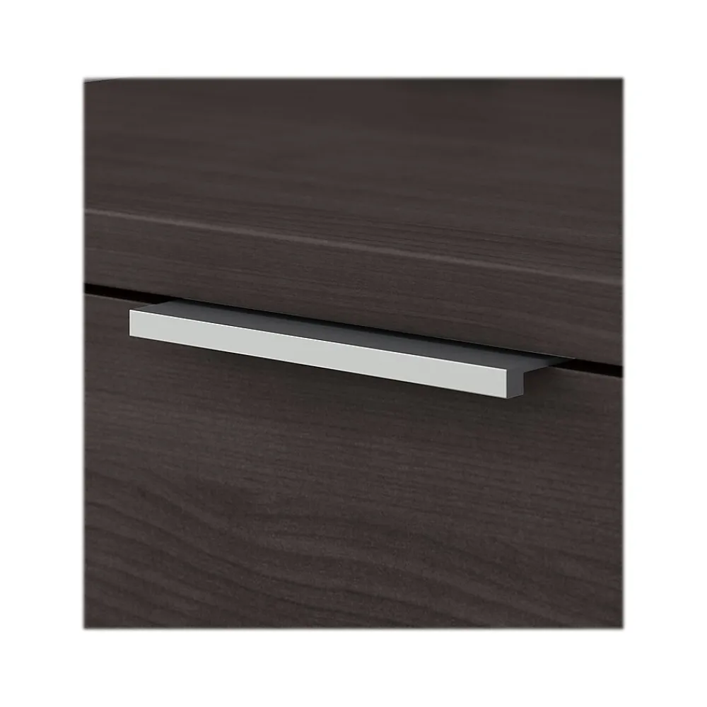 L-Desks*Bush Business Furniture Jamestown 72"W L Shaped Desk with Lateral File Cabinet and 5 Shelf Bookcase, Storm Gray (JTN011SGSU)