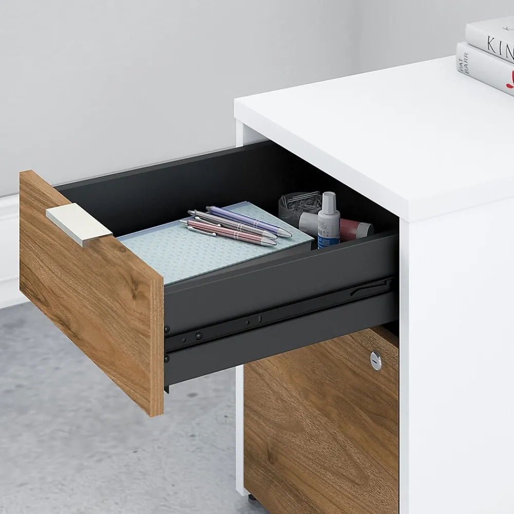File Cabinets*Bush Business Furniture Jamestown 2-Drawer Vertical File Cabinet, Letter/Legal, Fresh Walnut/White, 23.66" (JTF116FWWHSU)