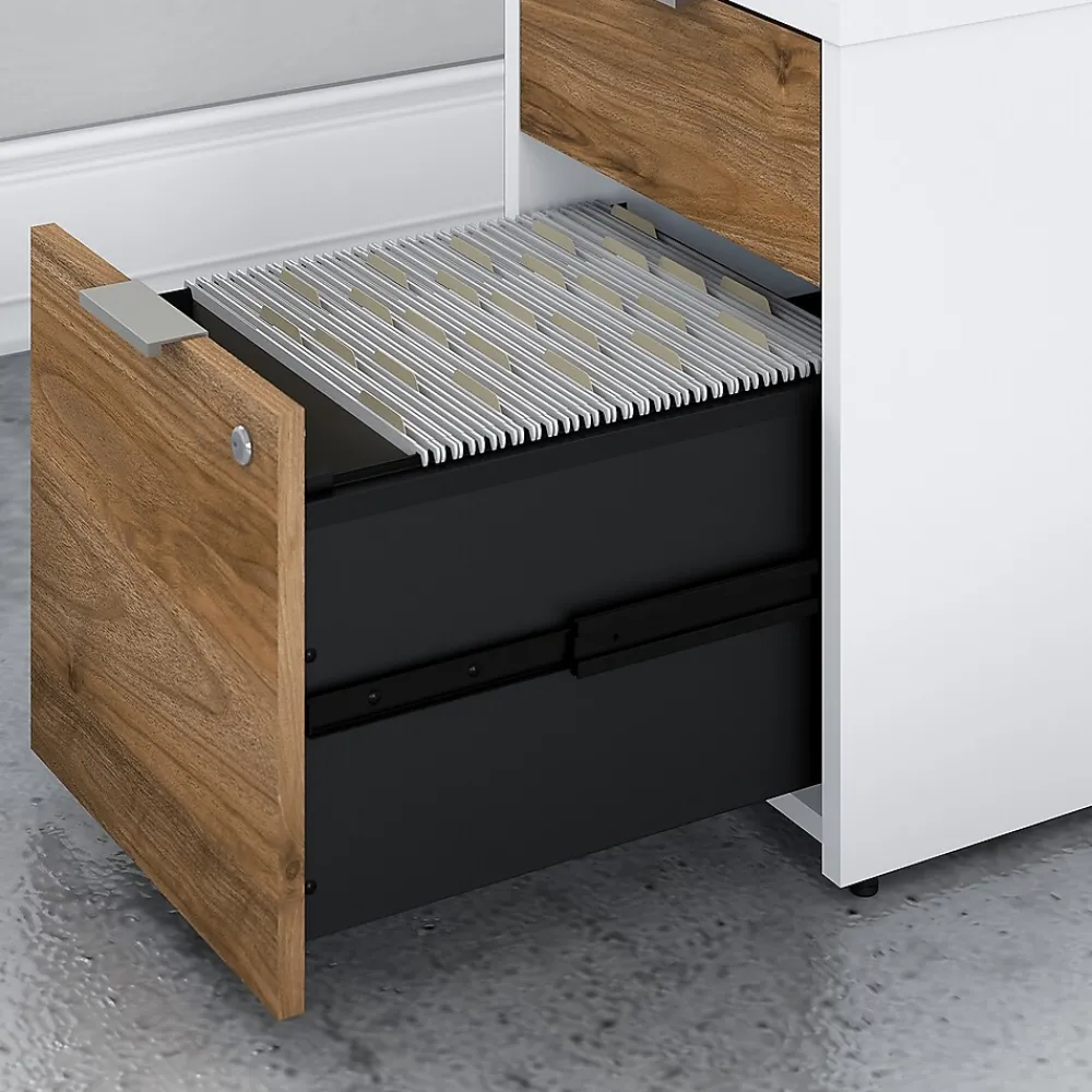 File Cabinets*Bush Business Furniture Jamestown 2-Drawer Vertical File Cabinet, Letter/Legal, Fresh Walnut/White, 23.66" (JTF116FWWHSU)